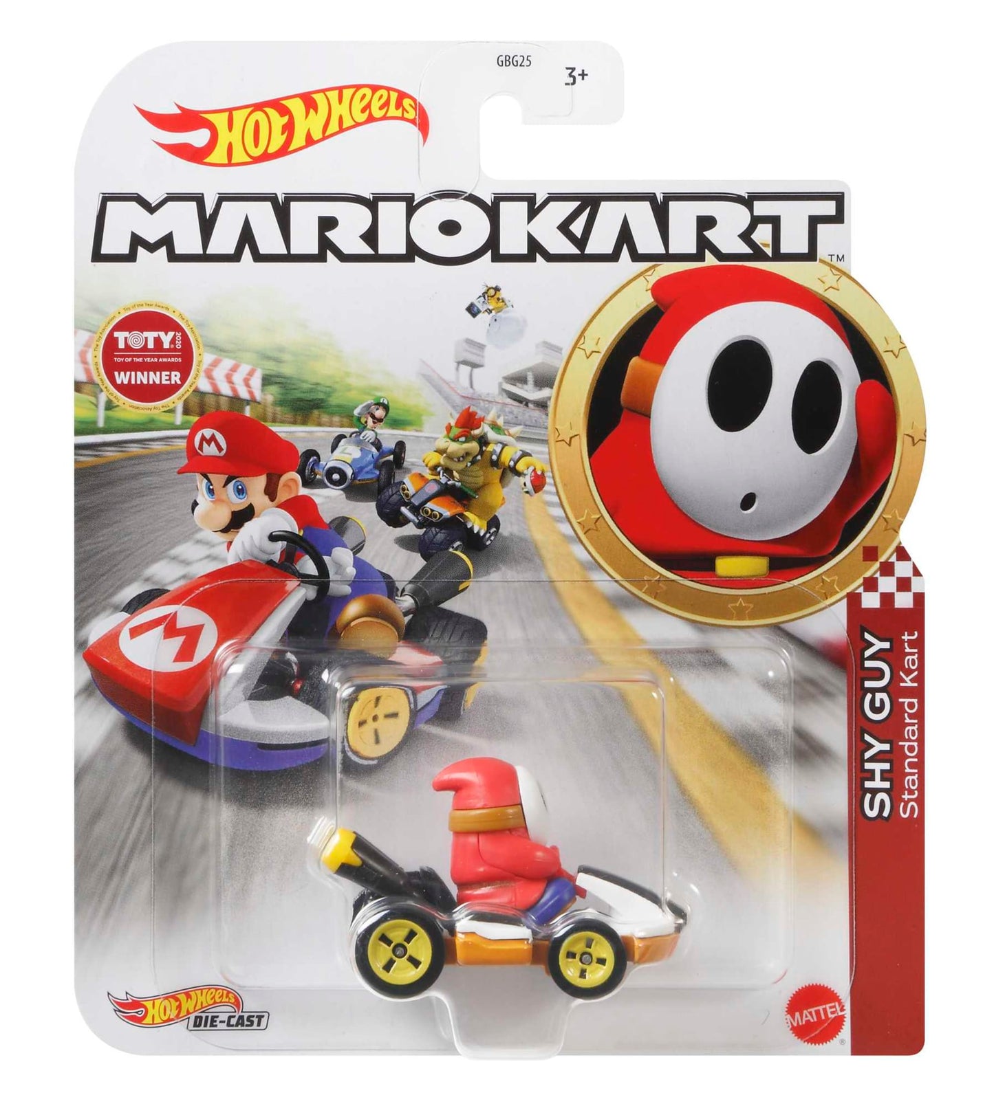 Hot Wheels Mario Kart Veh¨ªculo de Juguete Shy Guy Est¨¢ndar Kart