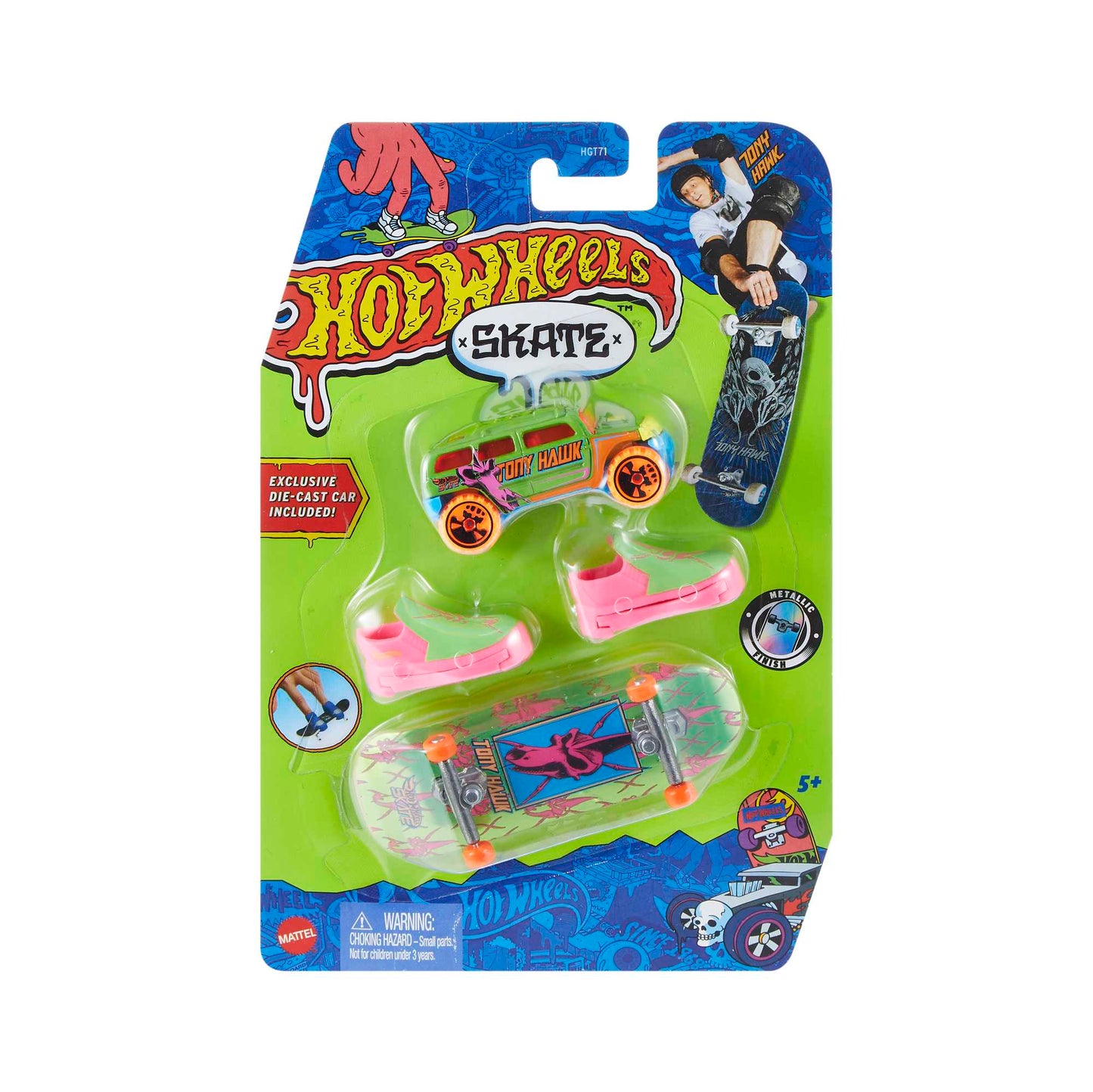 Hot Wheels Skate Veh¨ªculo de Juguete Patineta de Colecci¨®n HOWLAN? + ROCKSTER? con Diecast