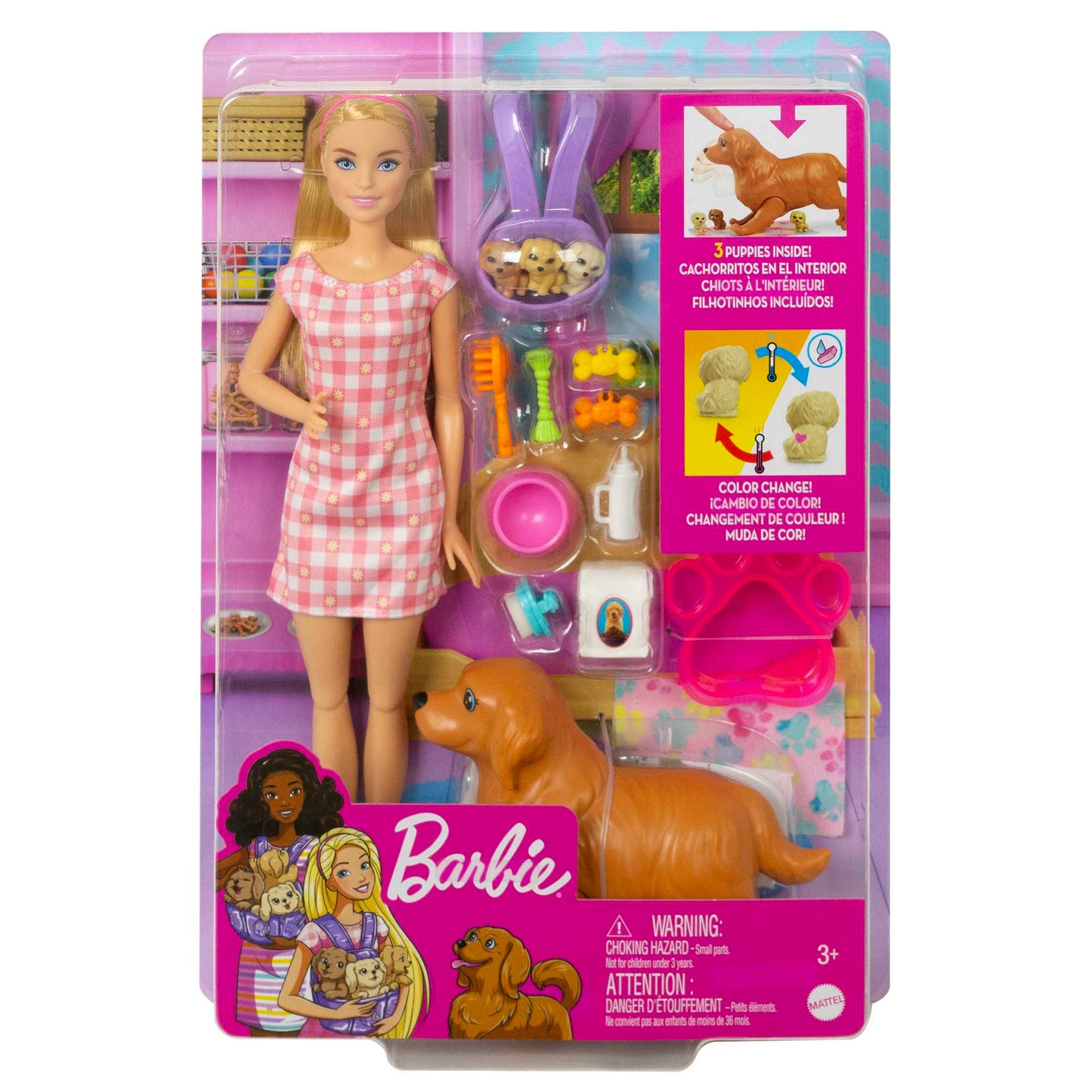 Barbie Set de Juego Cachorros Reci¨¦n Nacidos