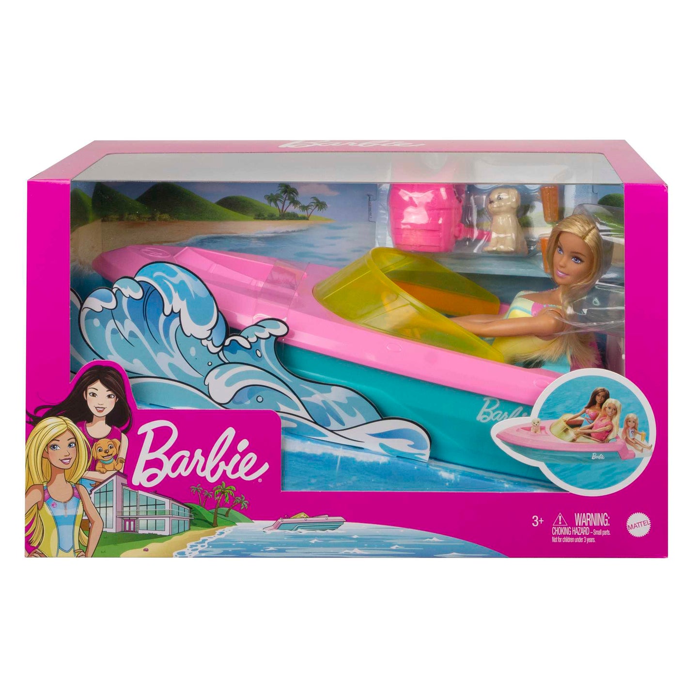 Barbie Set de Juego Bote acu¨¢tico con Mu?eca