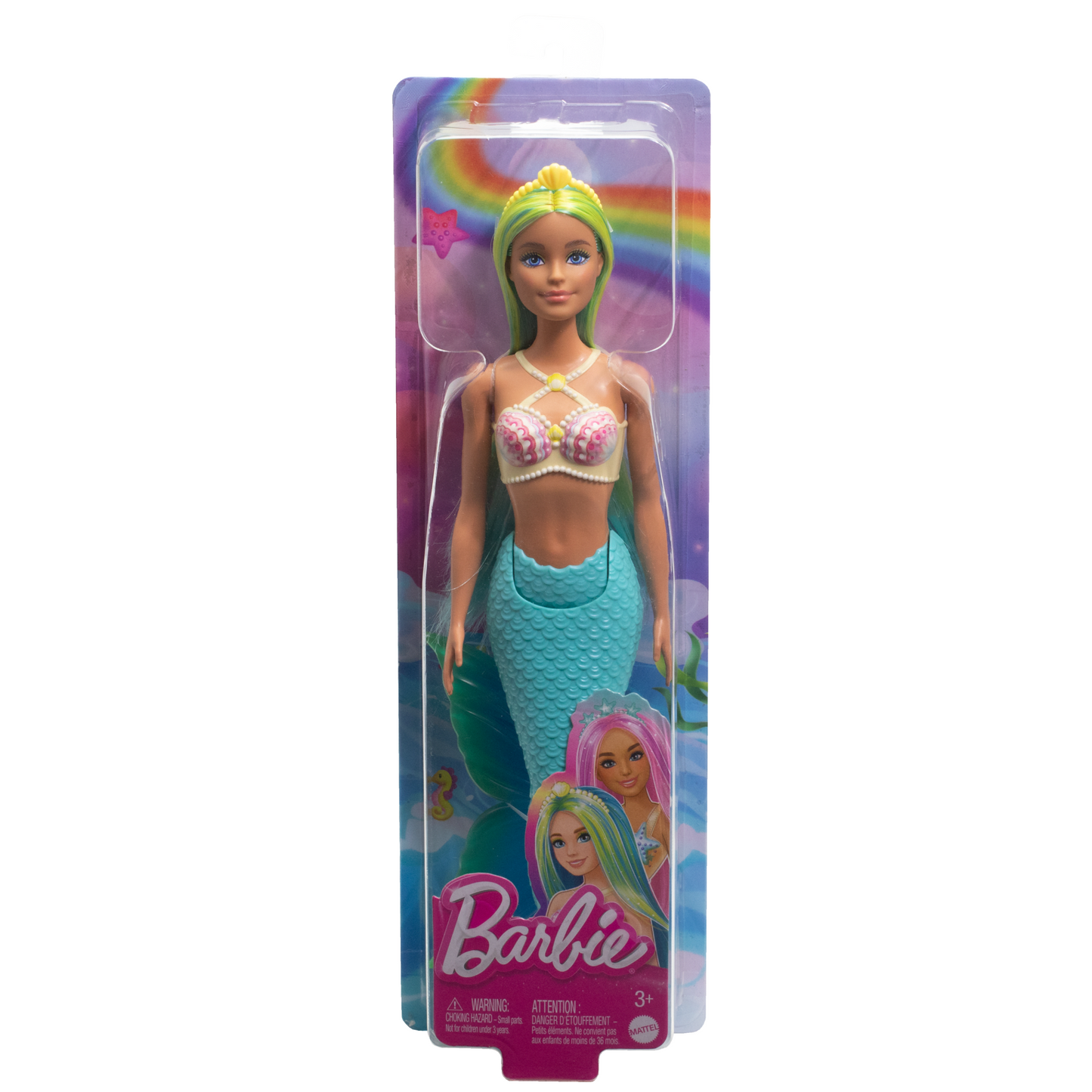 Barbie-Poup¨¦es Sir¨¨nes Avec Cheveux et Nageoire Color¨¦s et Serre-T¨ºte
