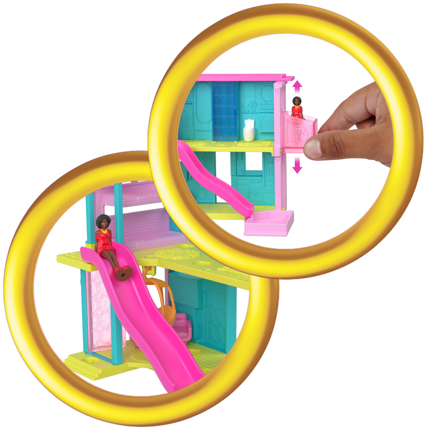 Barbie Mini BarbieLand Casa de Mu?ecas Azul y Amarilla