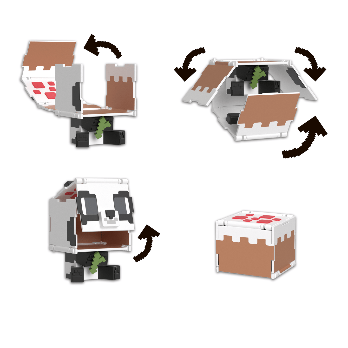 Minecraft Vanilla Figura de Acci¨®n Flippin' de 3.75 Panda + Pastel