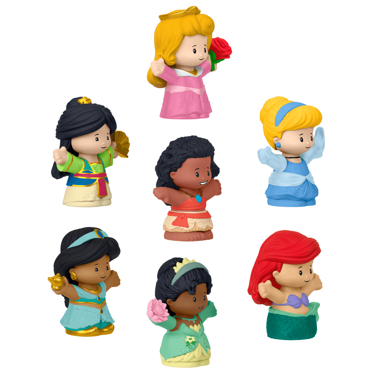 Little People Disney Princesa Juguete para Beb¨¦s Paquete de 7 Figuras de Princesas