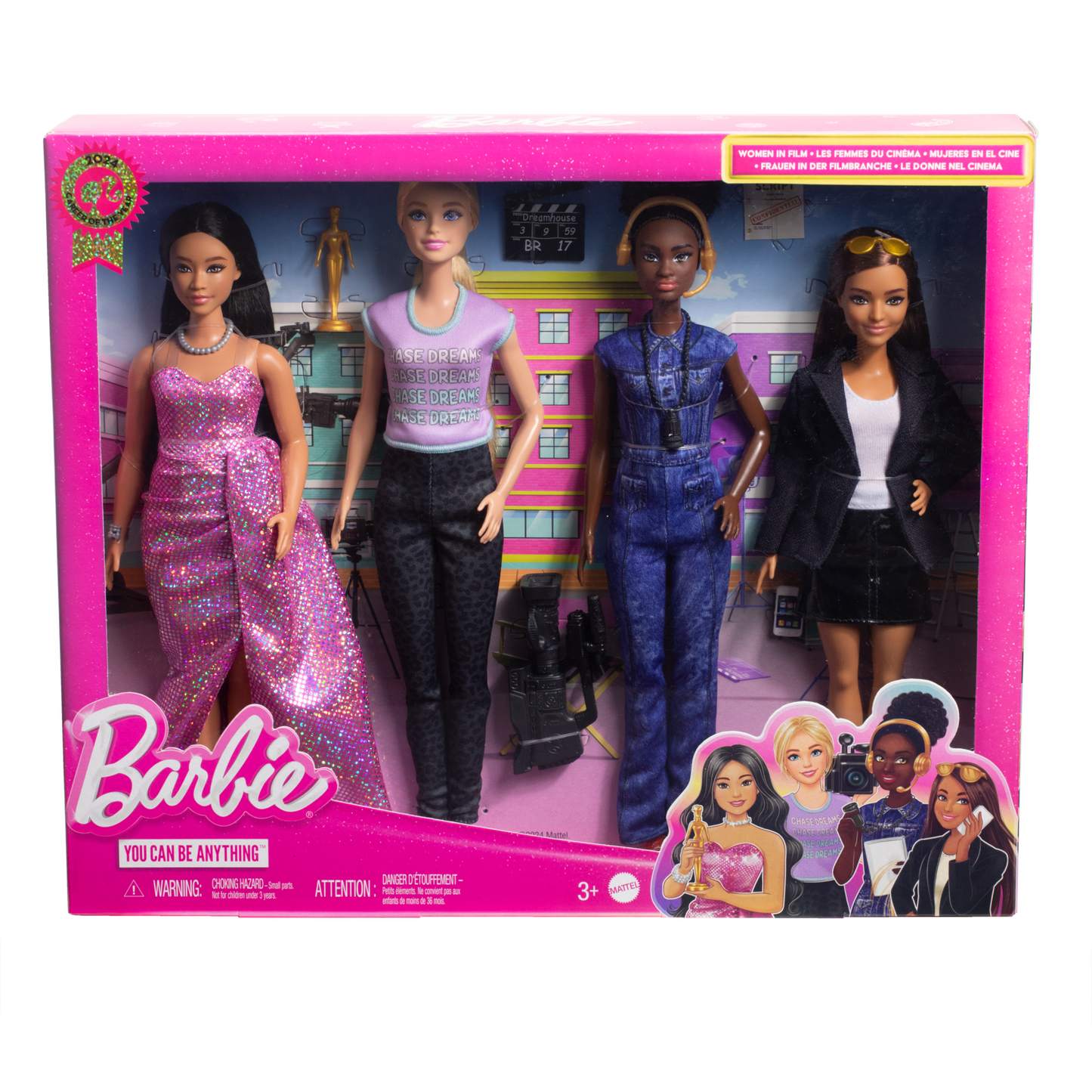 Barbie-M¨¦tiers de L¡¯Ann¨¦e-Coffret de 4Poup¨¦es Barbie