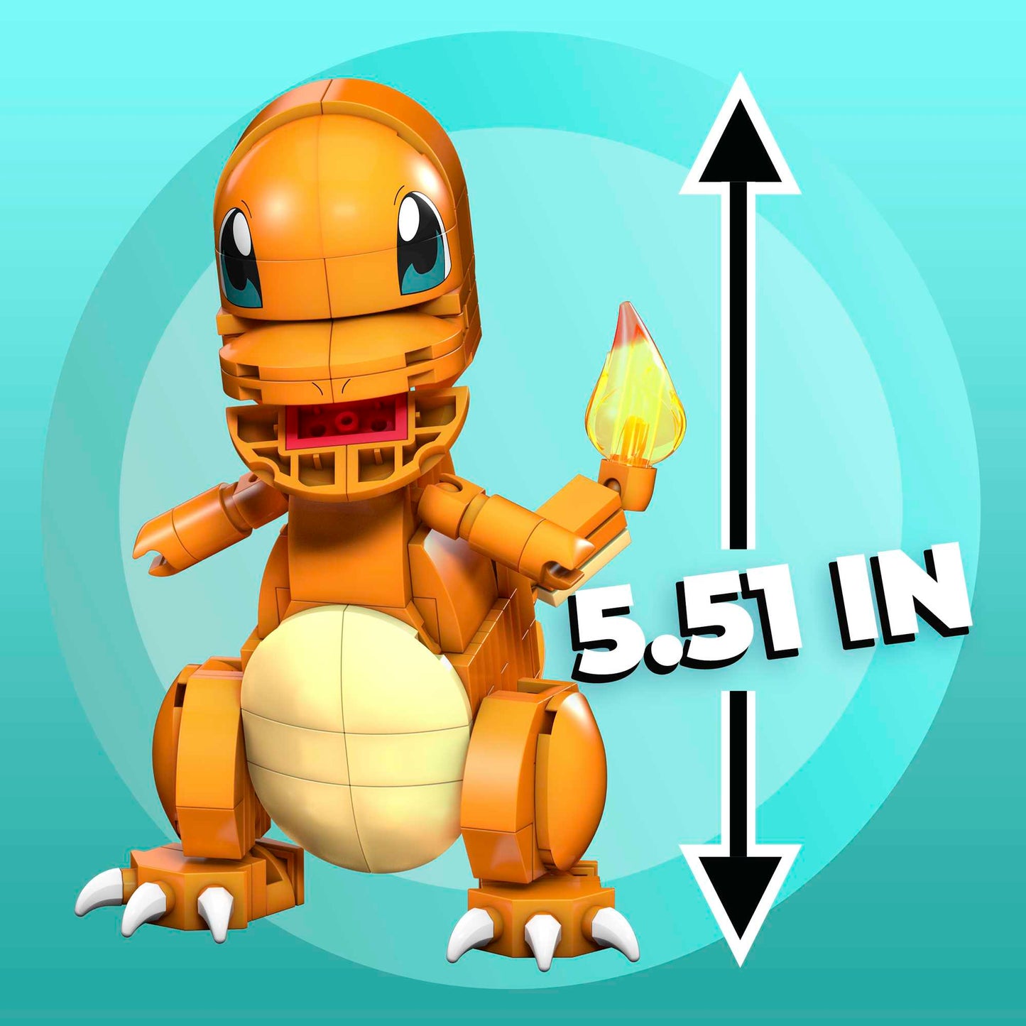 MEGA Pok¨¦mon Build & Show Charmander Toy Building Set, 4 inches Tall,