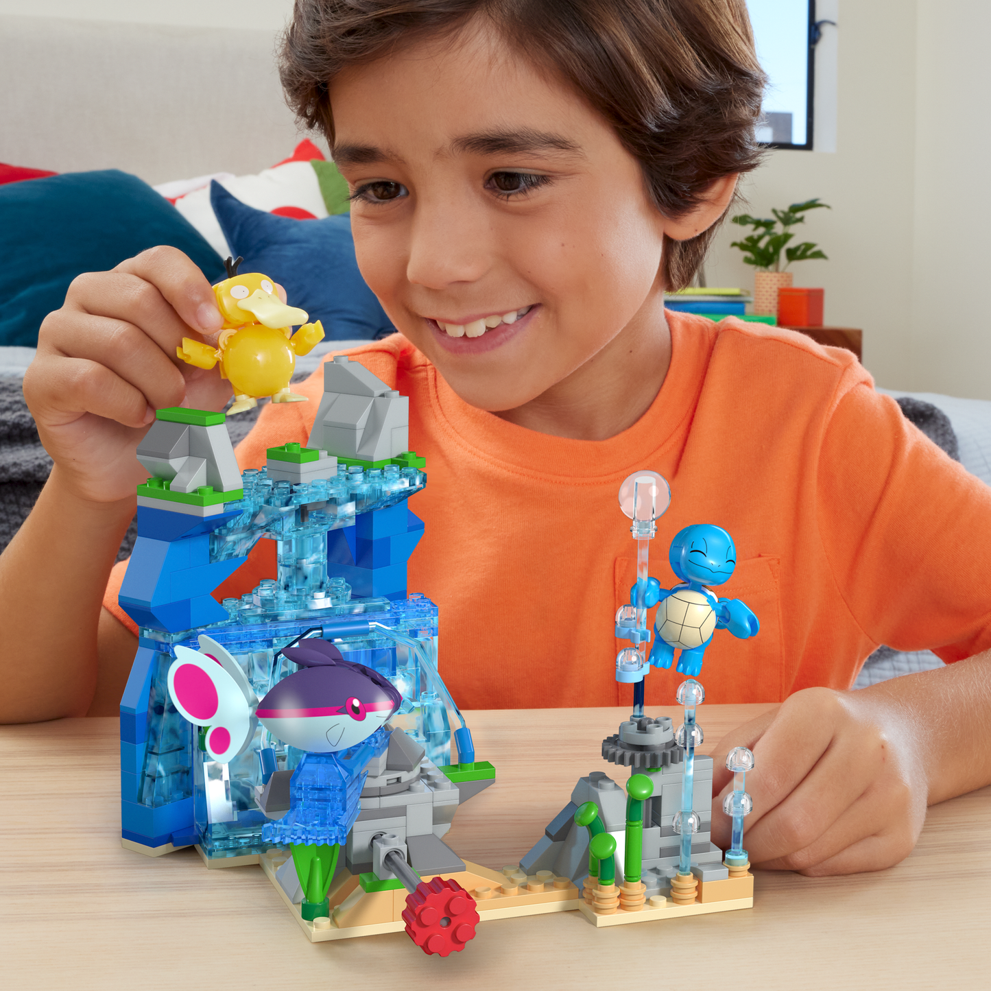 MEGA Pok¨¦mon Aquatic Adventure Building Toy Kit, With 3 Action Figures (319 Pieces) For Kids