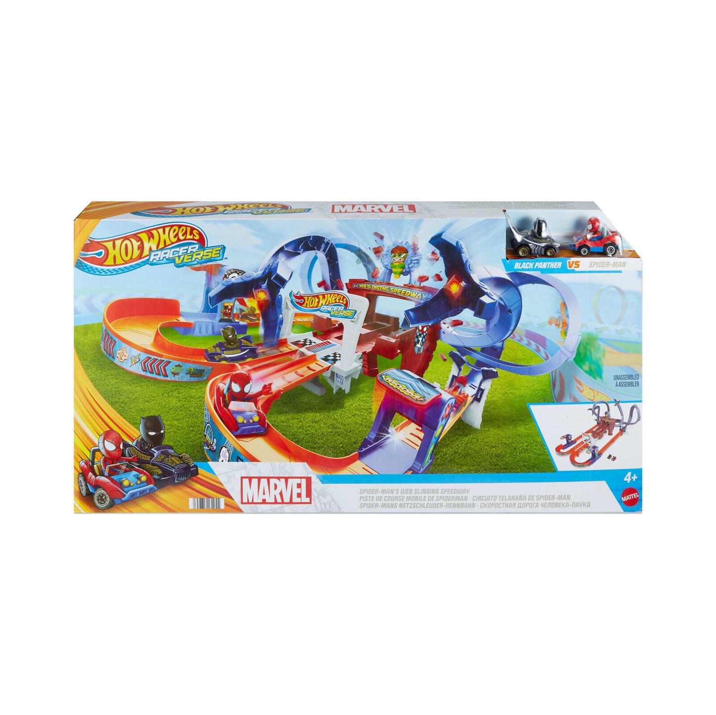 Hot Wheels?-Racerverse-Piste de Course Mobile de Spiderman-Coffret