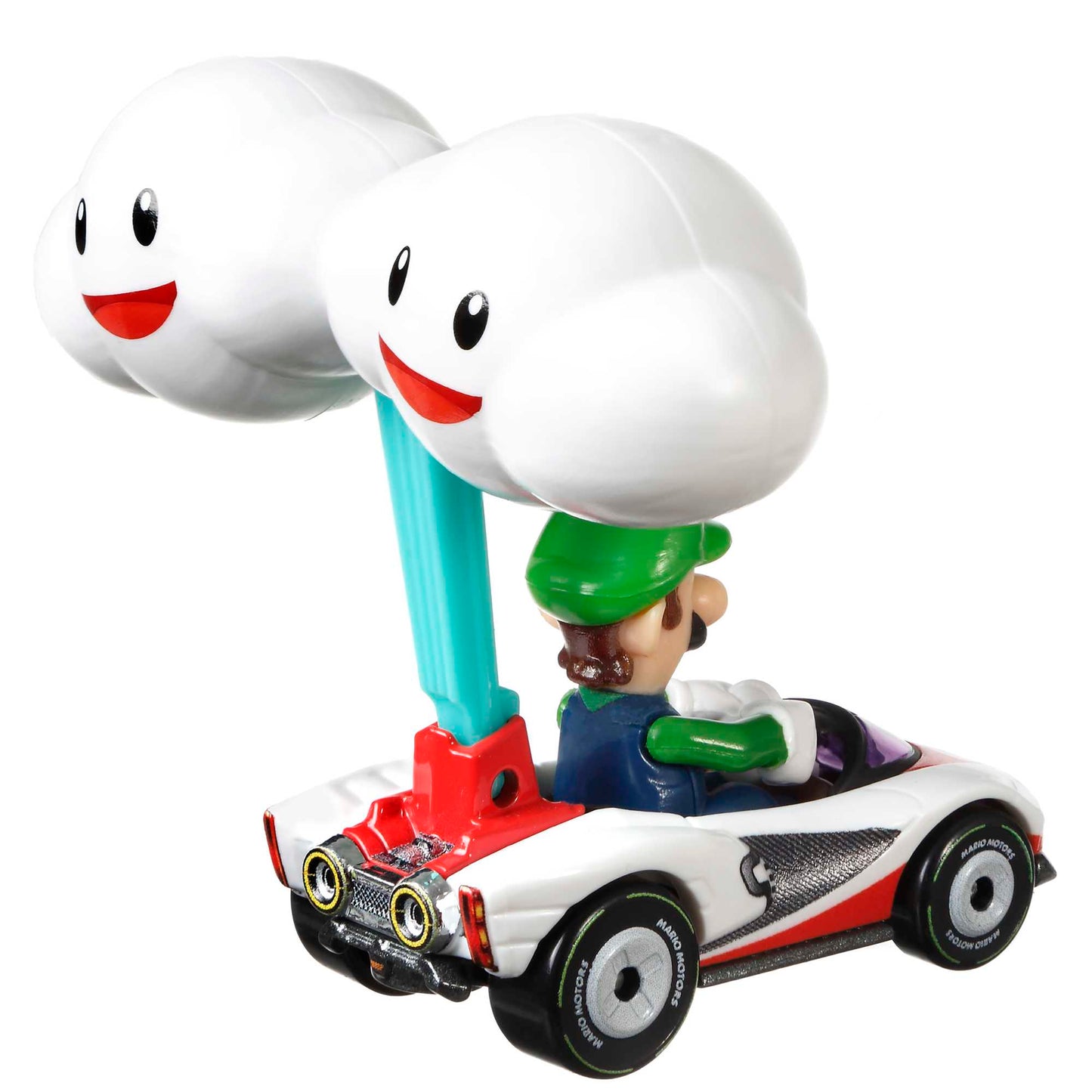Hot Wheels Mario Kart Veh¨ªculo de Juguete Luigi P-Wing con Cloud Glider