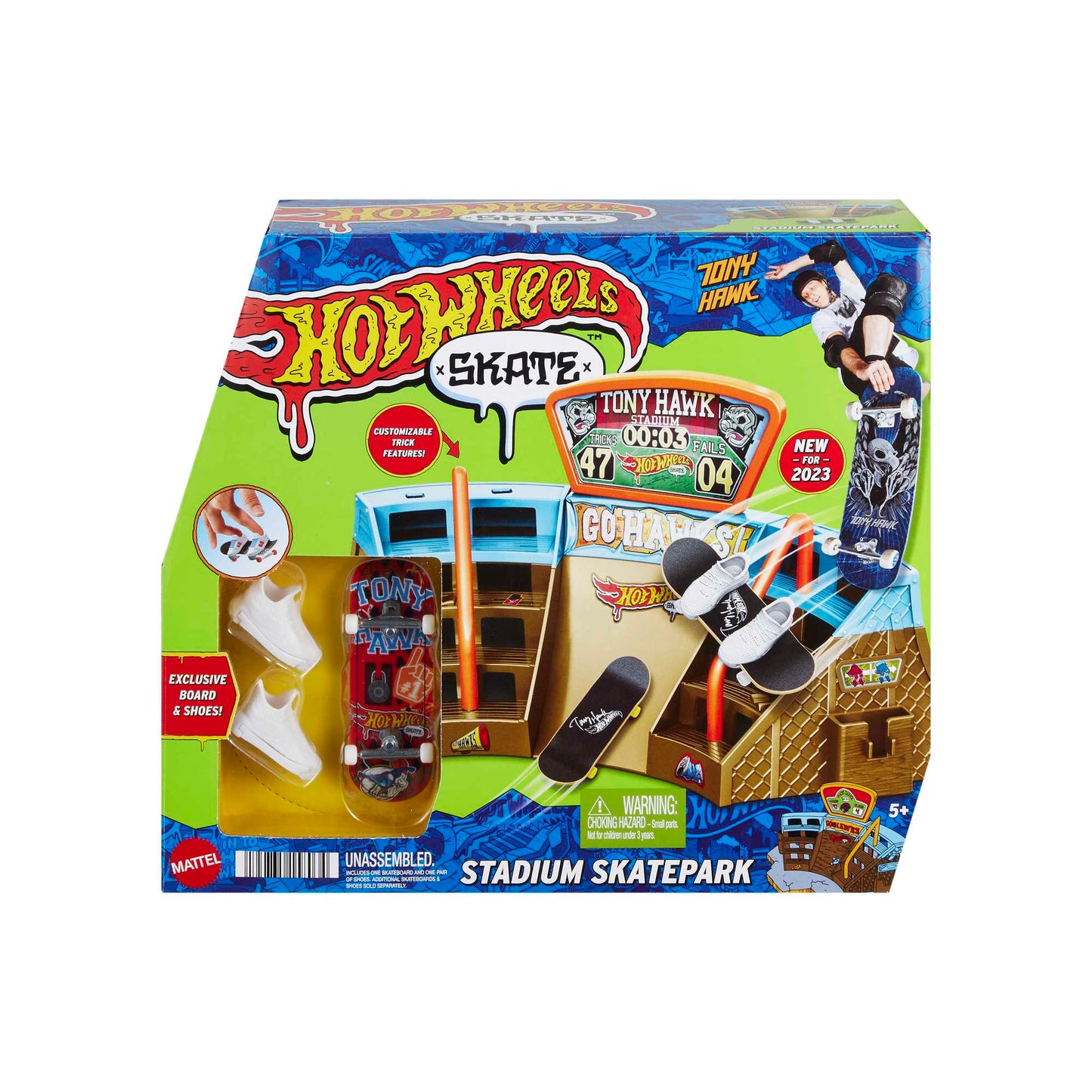 Hot Wheels Skate Pista de Brinquedo Set Est¨¢dio Tony Hawk