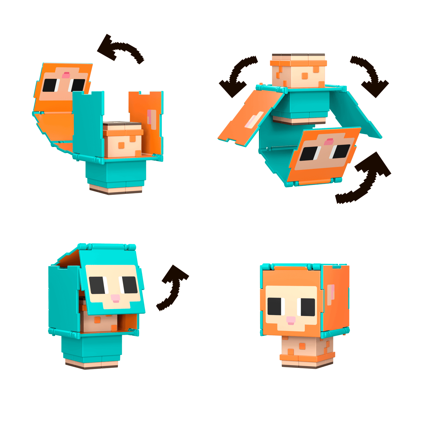 Minecraft Flippin¡¯ Figs Sheep & Chicken Figures 2-Pack, 2-In-1 Fidget Play & Pixelated Design