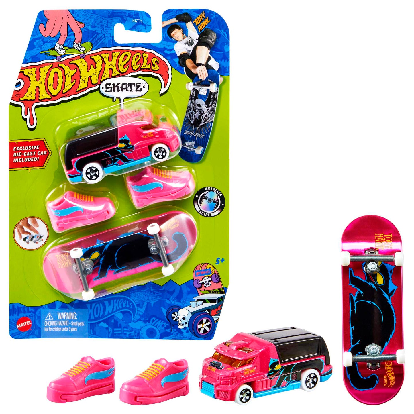 Hot Wheels Skate Veh¨ªculo de Juguete Patineta de Colecci¨®n ANIMAL ATTACK? + HW RAPID RESPONSE? con Diecast