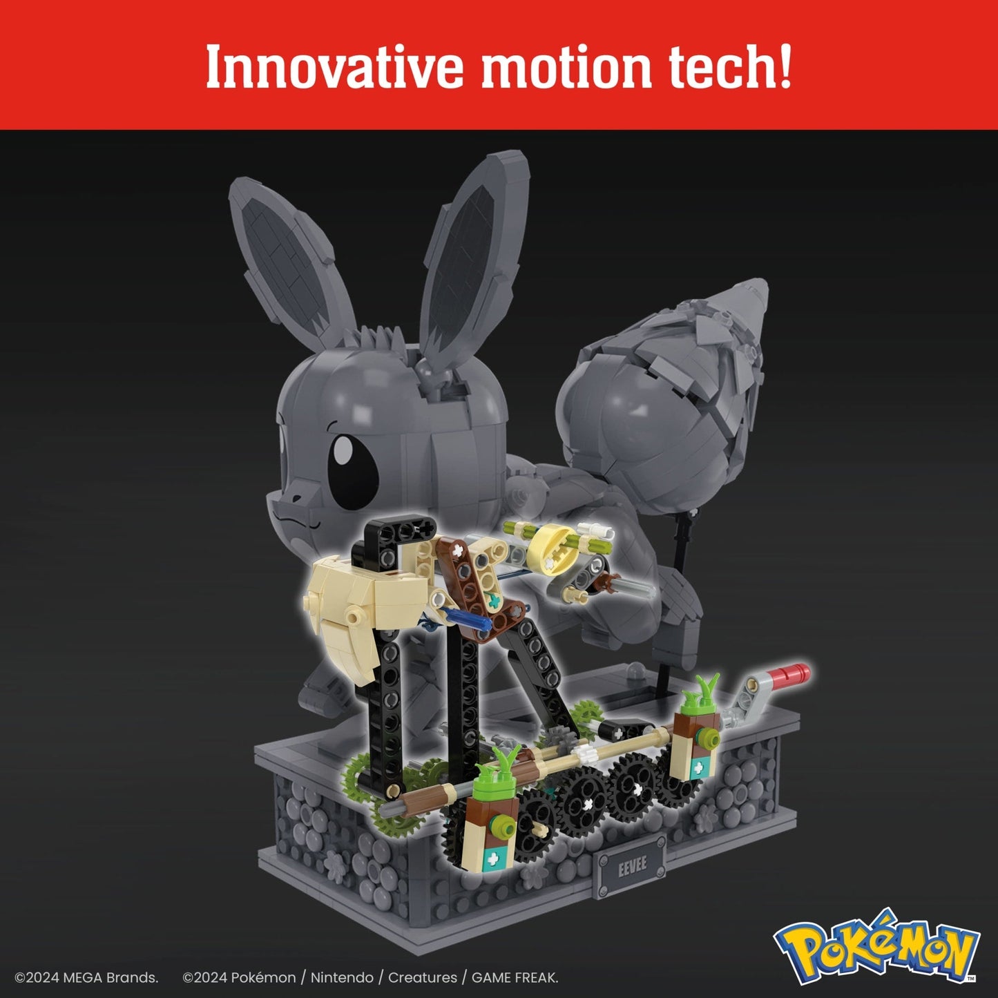 MEGA Pok¨¦mon Motion Eevee Building Toy Kit (1366 Pieces) For Collectors