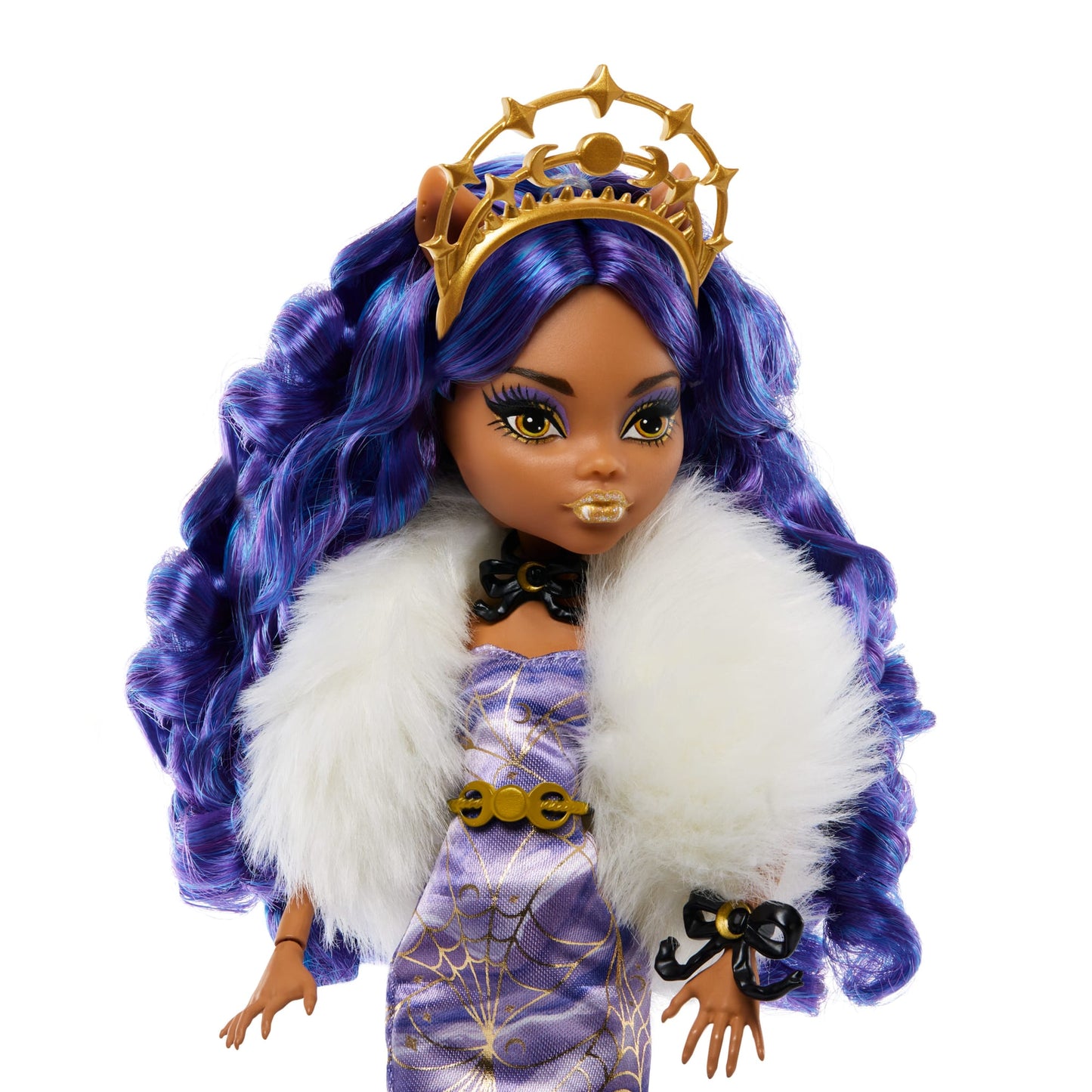 Monsterhigh-F¨ºtes de Fin D¡¯Ann¨¦e-Poup¨¦e Clawdeen Wolf Robe Violette