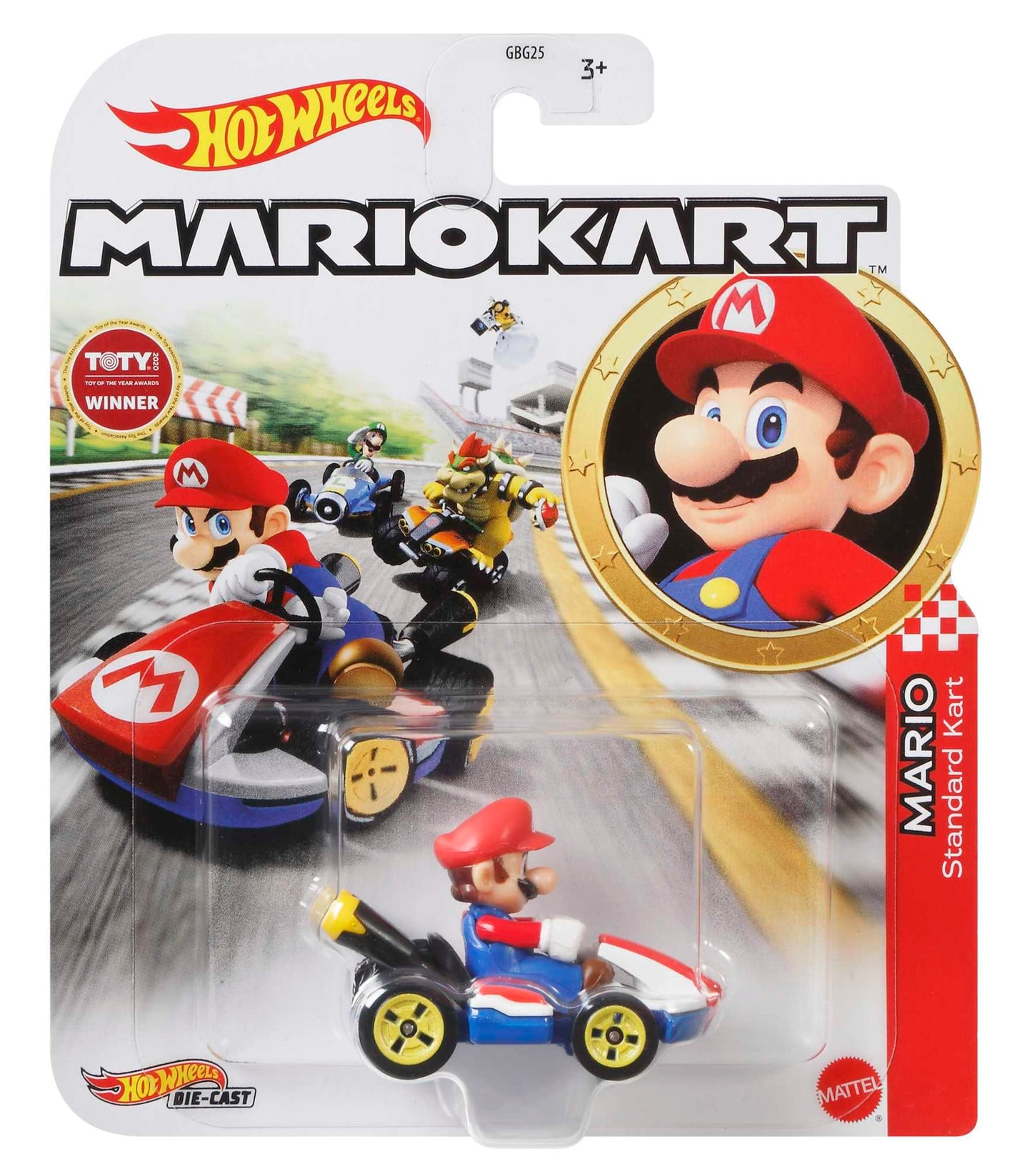 Hot Wheels Mario Kart Ve¨ªculo de Brinquedo Kart Padr?o Mario