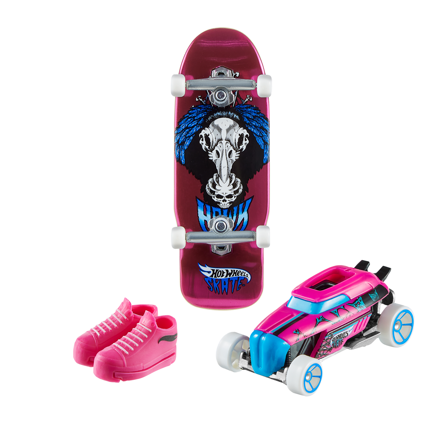 Hot Wheels Skate Veh¨ªculo de Juguete Patineta de Colecci¨®n TRICK HUNTER? + RIP ROD? con Diecast