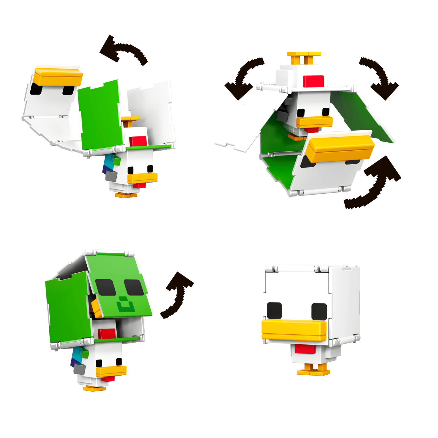 Minecraft Flippin¡¯ Figs Sheep & Chicken Figures 2-Pack, 2-In-1 Fidget Play & Pixelated Design
