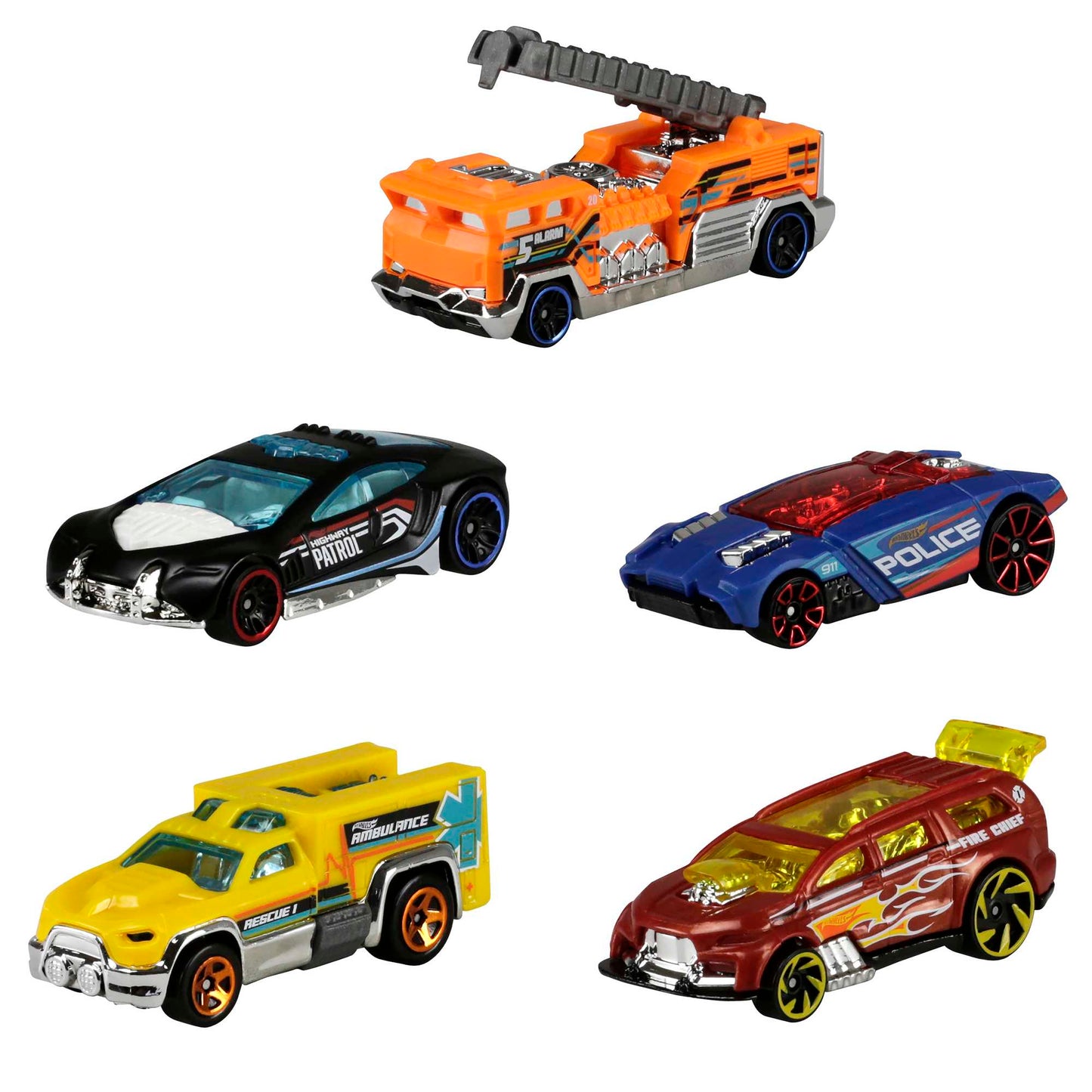 Hot Wheels Diecast Ve¨ªculo de Brinquedo Pacote Surpresa 5 Carros